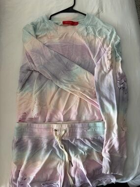 n:PHILANTHROPY Pastel Tie-Dye Lounge Set in Mint, Lavender & Blush